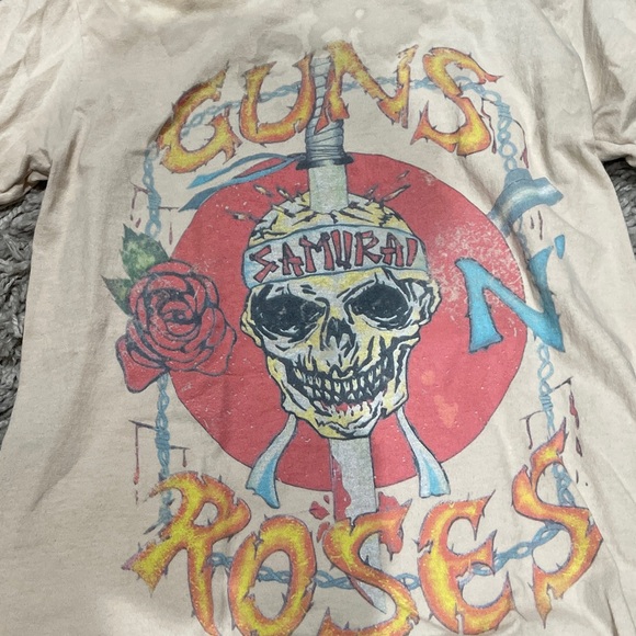 Free People Distressed Guns n Roses T-Shirt - Picture 2 of 7